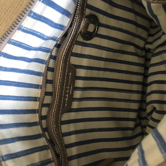 Liebeskind Berlin Gold Metallic Crossbody Purse Handbag Tote - Picture 10 of 13